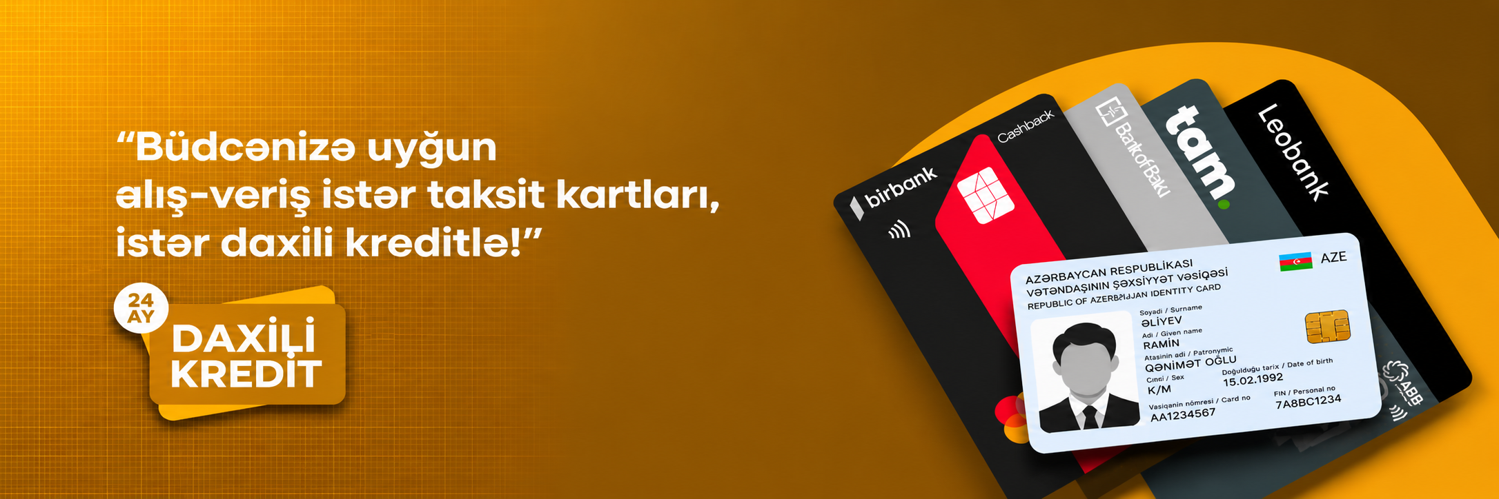 Kredit və taksit kartı ilə alış